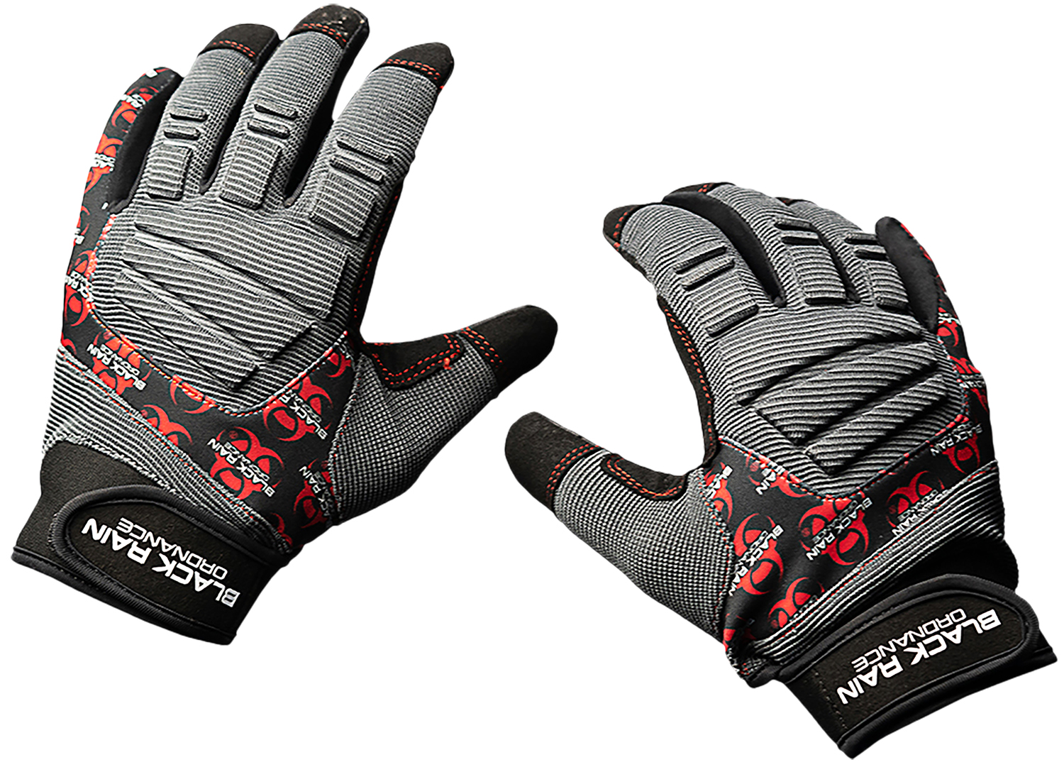 Black Rain Ordnance TACTGLOVEGRY/BLK/RD Tactical Gloves Black/Gray/Red-img-0