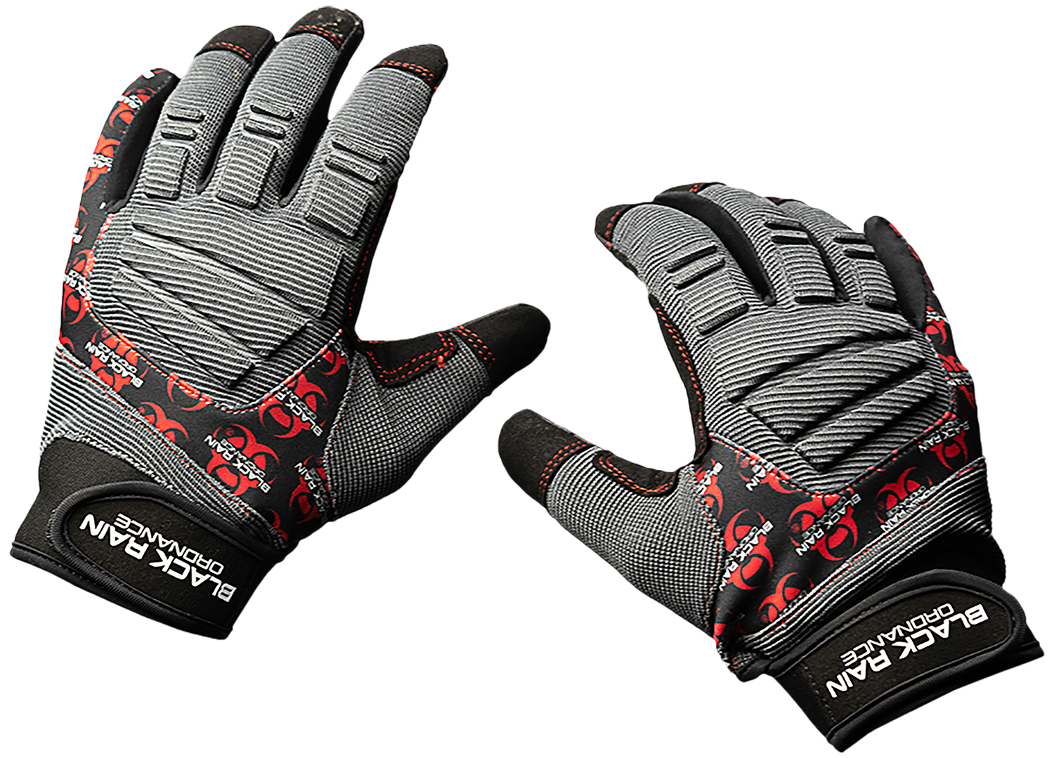Black Rain Ordnance TACTGLOVEGRY/BLK/RD Tactical Gloves Black/Gray/Red-img-0