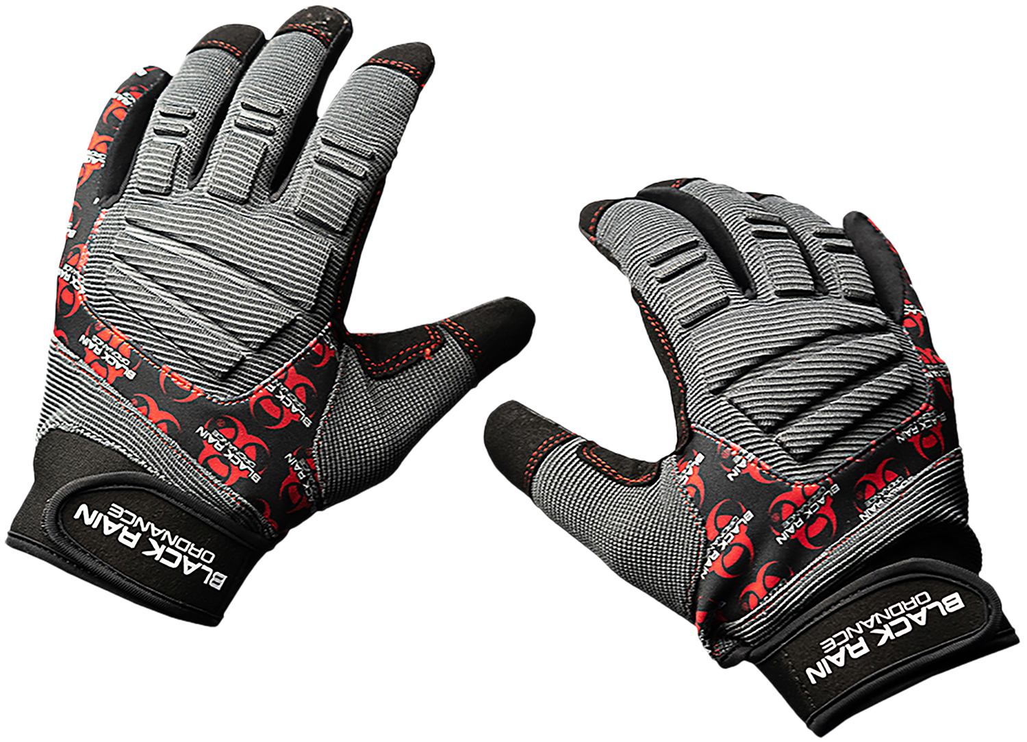 Black Rain Ordnance TACTGLOVEGRY/BLK/RDXL Tactical Gloves Black/Gray/Red-img-0