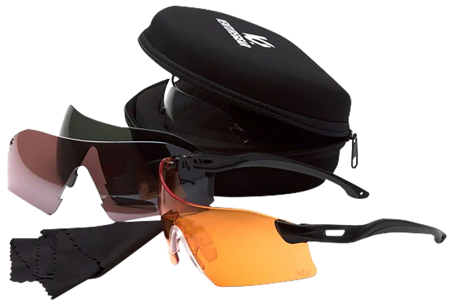 Pyramex VGSB88Kit Drop Zone Glasses Kit Multi Lens Anti-Fog Black Frame