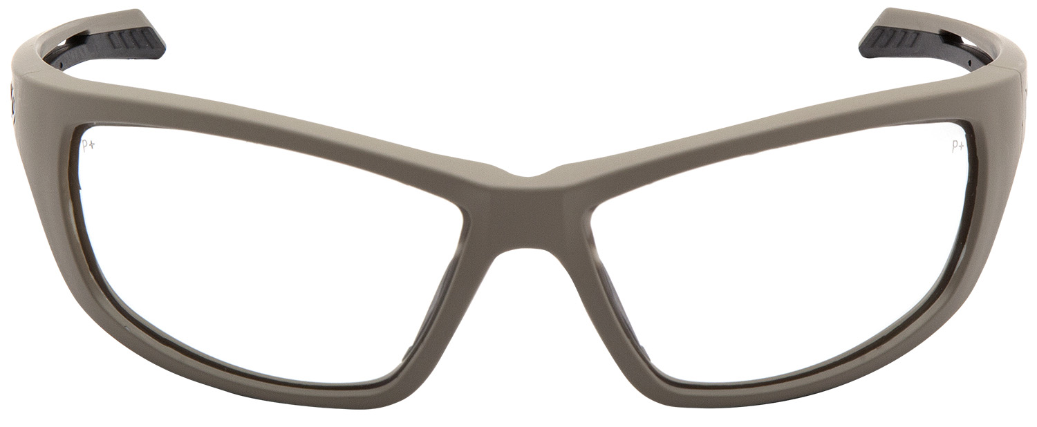 Pyramex VGST1310T Howitzer Glasses Clear Anti-Fog Lens Tan Frame
