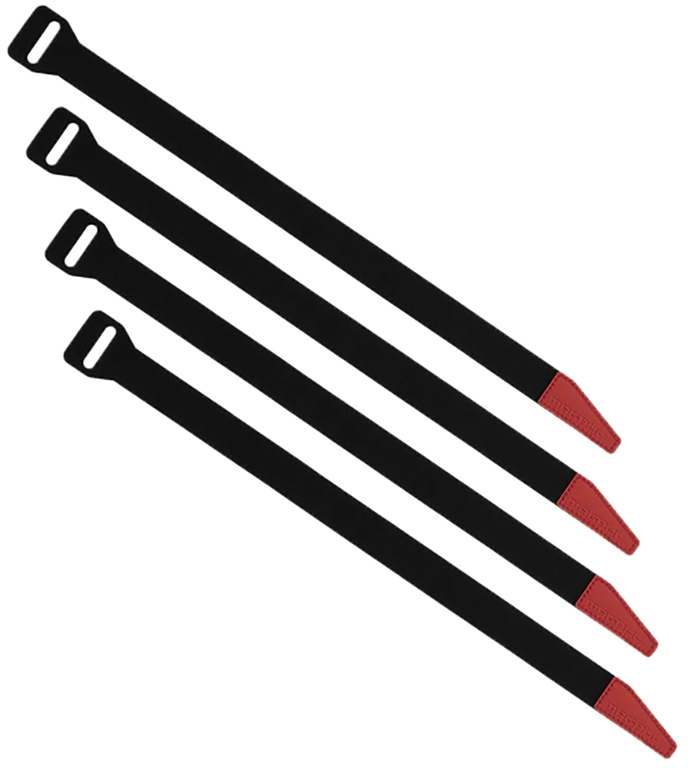 Magpul Mag1442-Black DAKA Gear Straps Black/Red 12" Long 4 Pack
