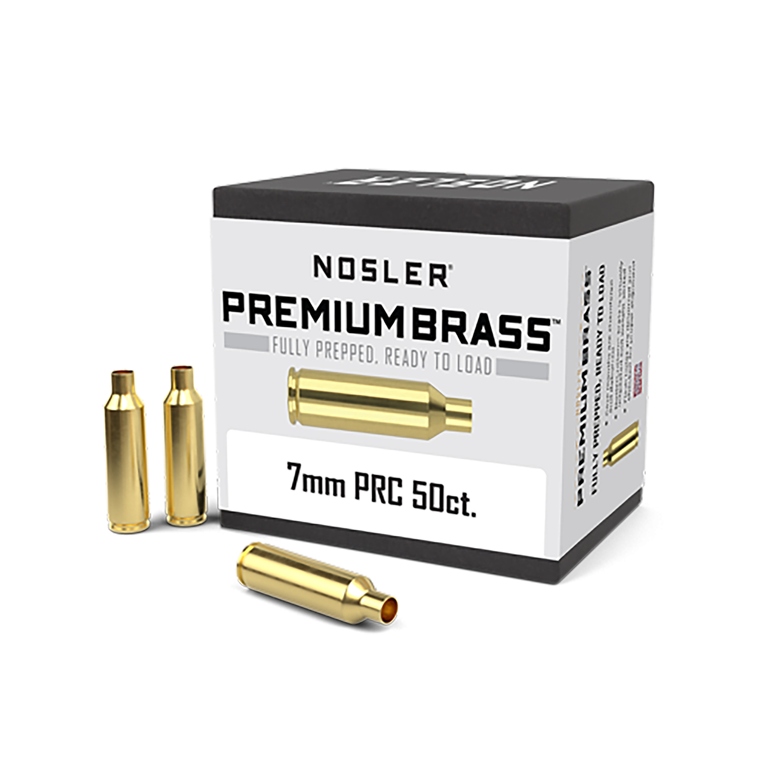 Nosler 17890 Premium Unprimed 7mm PRC Rifle Brass Cases 50/Box