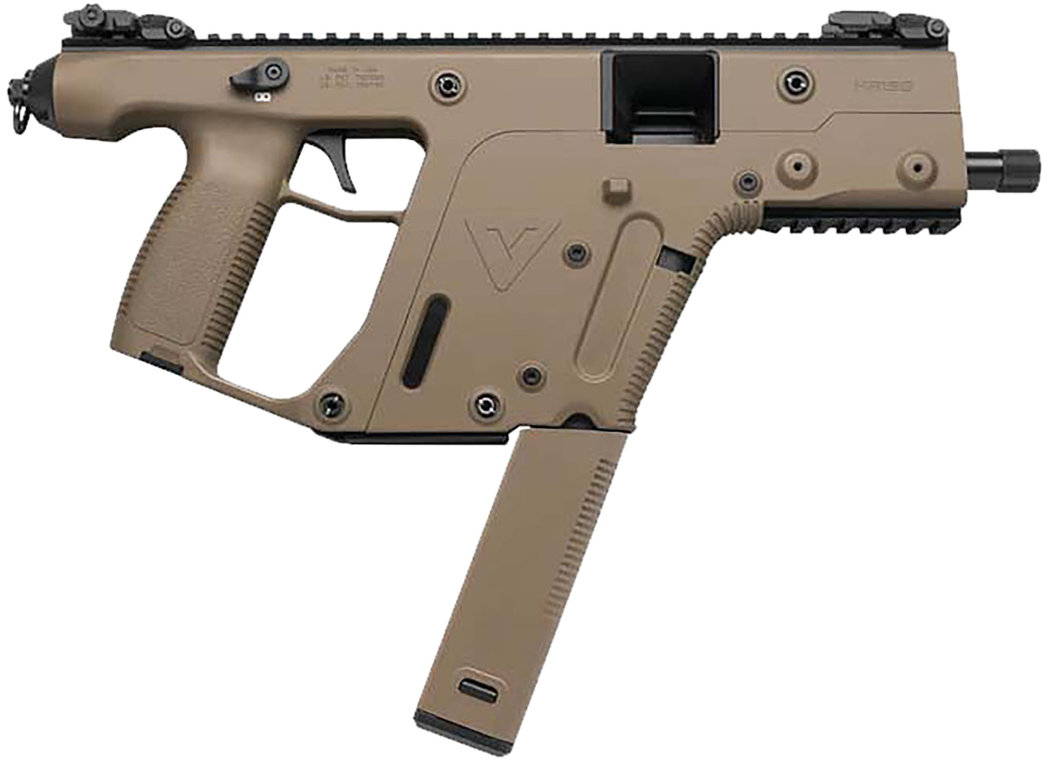 Kriss USA KV90PFD20 Vector SDP Gen2 9mm Luger 40+1 5.50 Black Nitride Threaded Barrel, Flat Dark Earth Picatinny Rail Receiver, FDE Polymer Grip, Glock Magazine Compatible