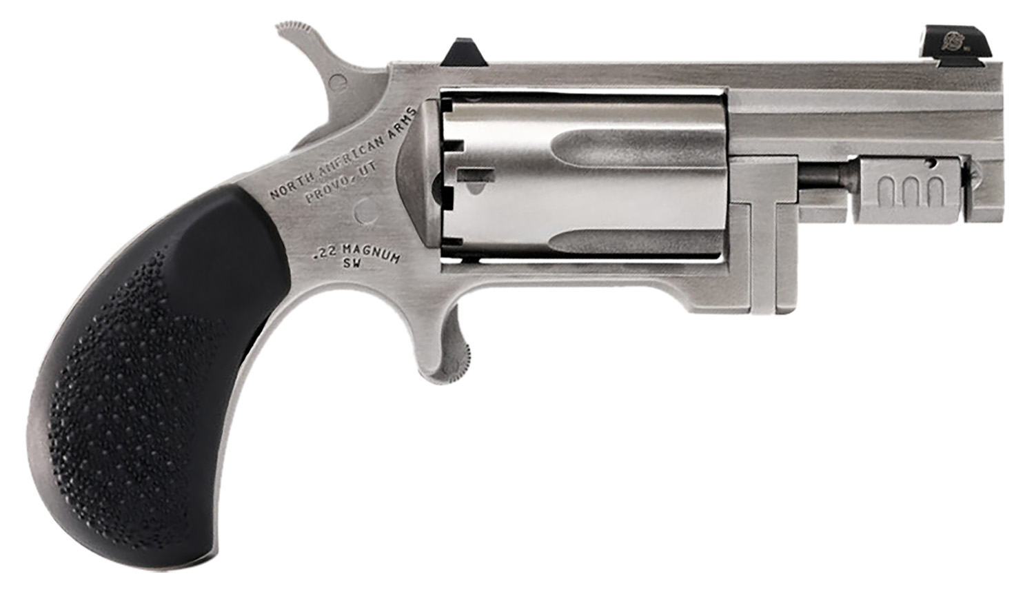 North American Arms SNTC Sentinel Conversion 22 WMR/22 LR 5 Shot 1.42" Matte Stainless Steel Barrel, Stainless Cylinder, Matte Stainless Steel Frame ,Slip-on Rubber Pebble Grip, Exposed Hammer
