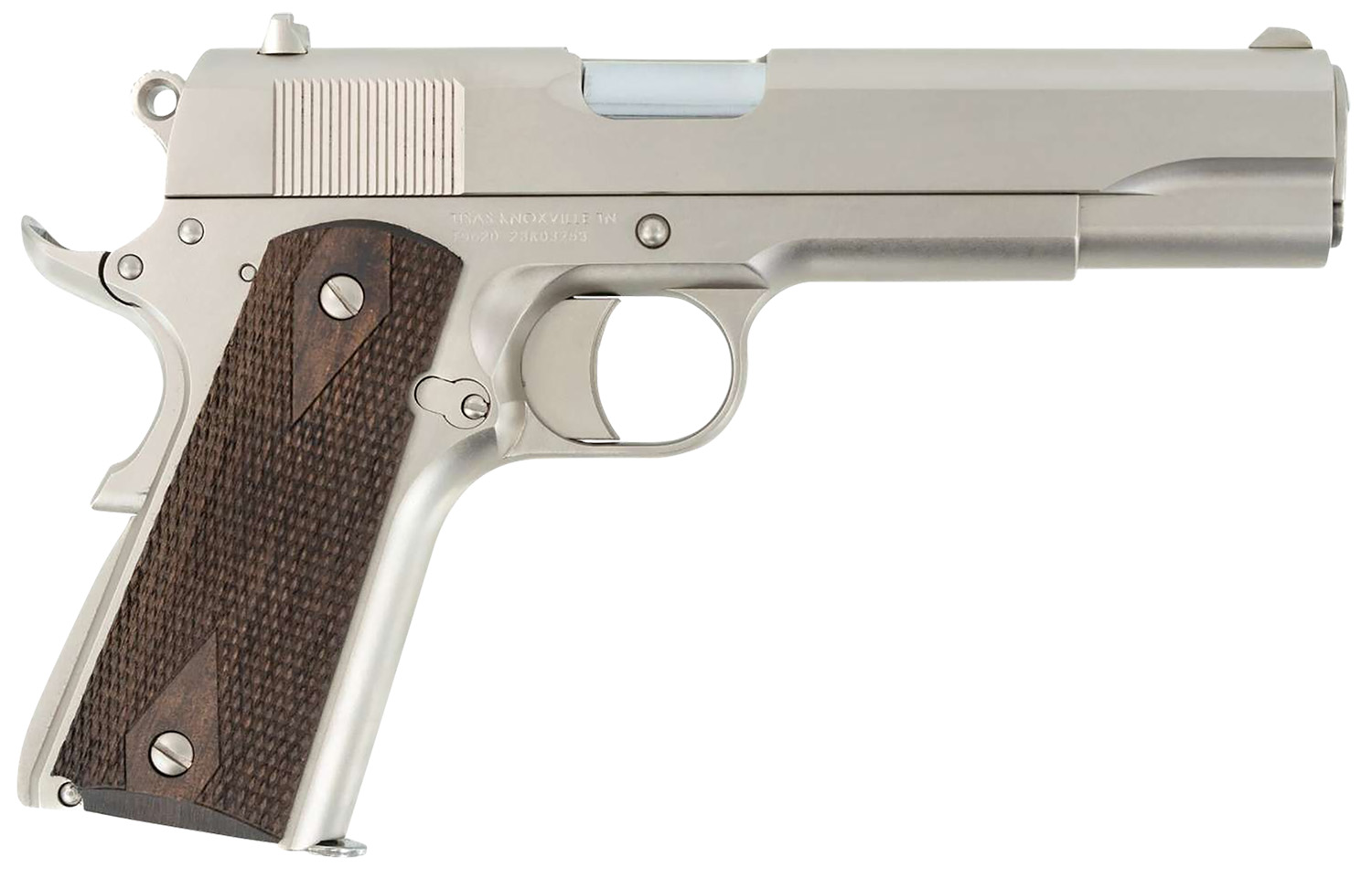 Tisas 1911A1 Stakeout Nickel 5" 9+1 Semi-Auto Pistol - 9mm & 38 Super, Series 70