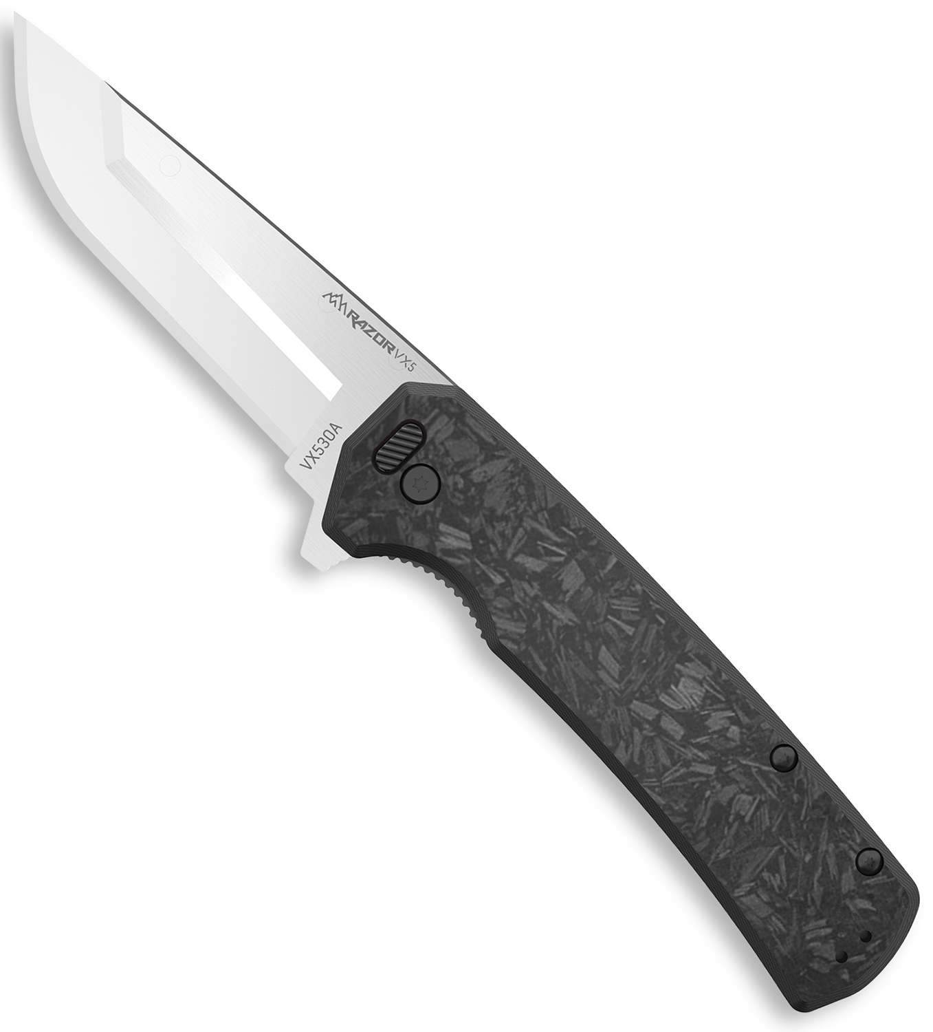 Outdoor Edge VX530A Razor VX5 EDC 3" Satin Blade Carbon Fiber Handle - Outdoor Edge - DROP POINT