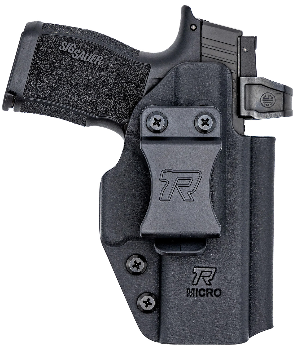 Rounded Gear RGUNVRSLCMPCTBLK Universal Kydex IWB Holster Black Right Hand