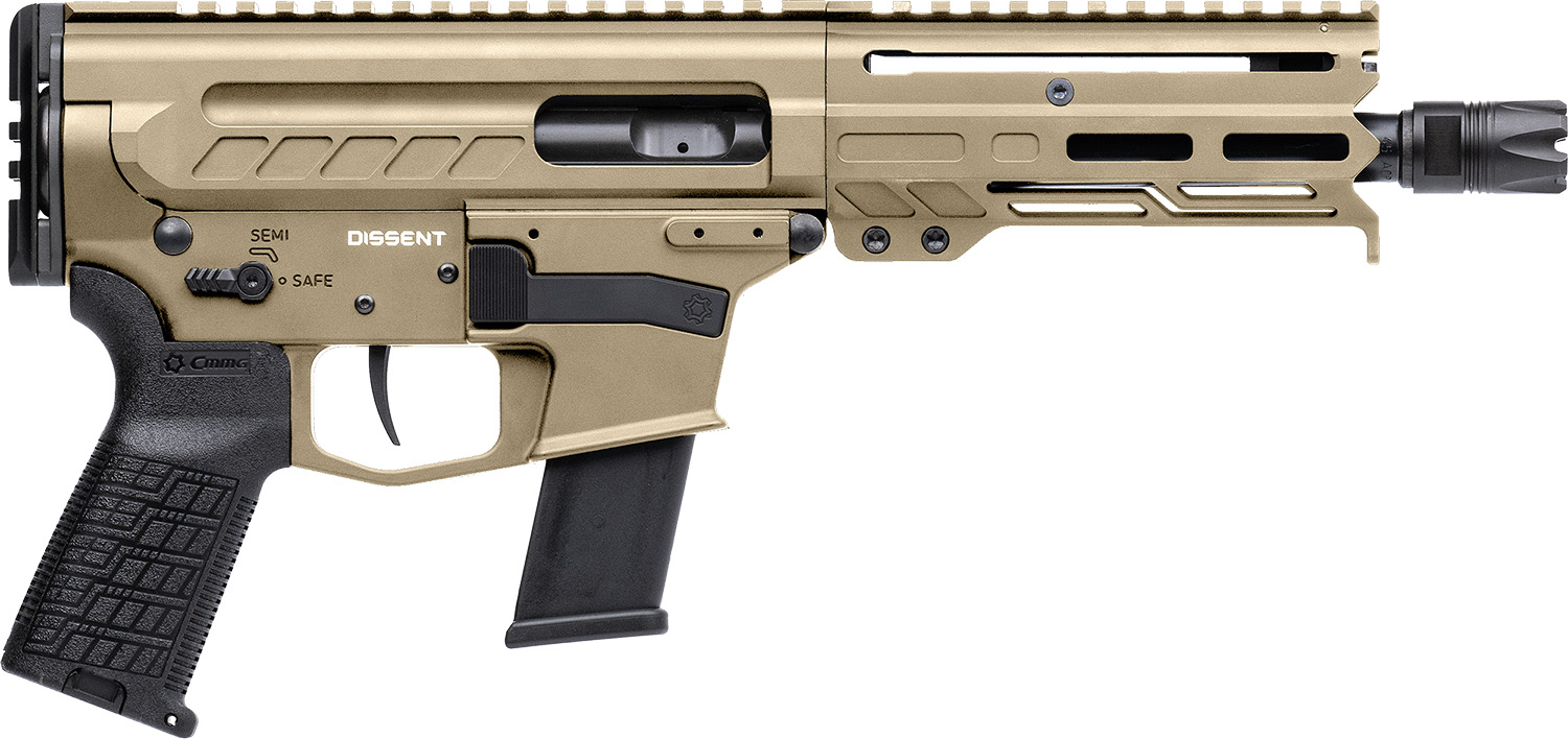 CMMG 45A4C0FCT Dissent MkG 45 ACP 6.5" 13+1 Coyote Tan Cerakote