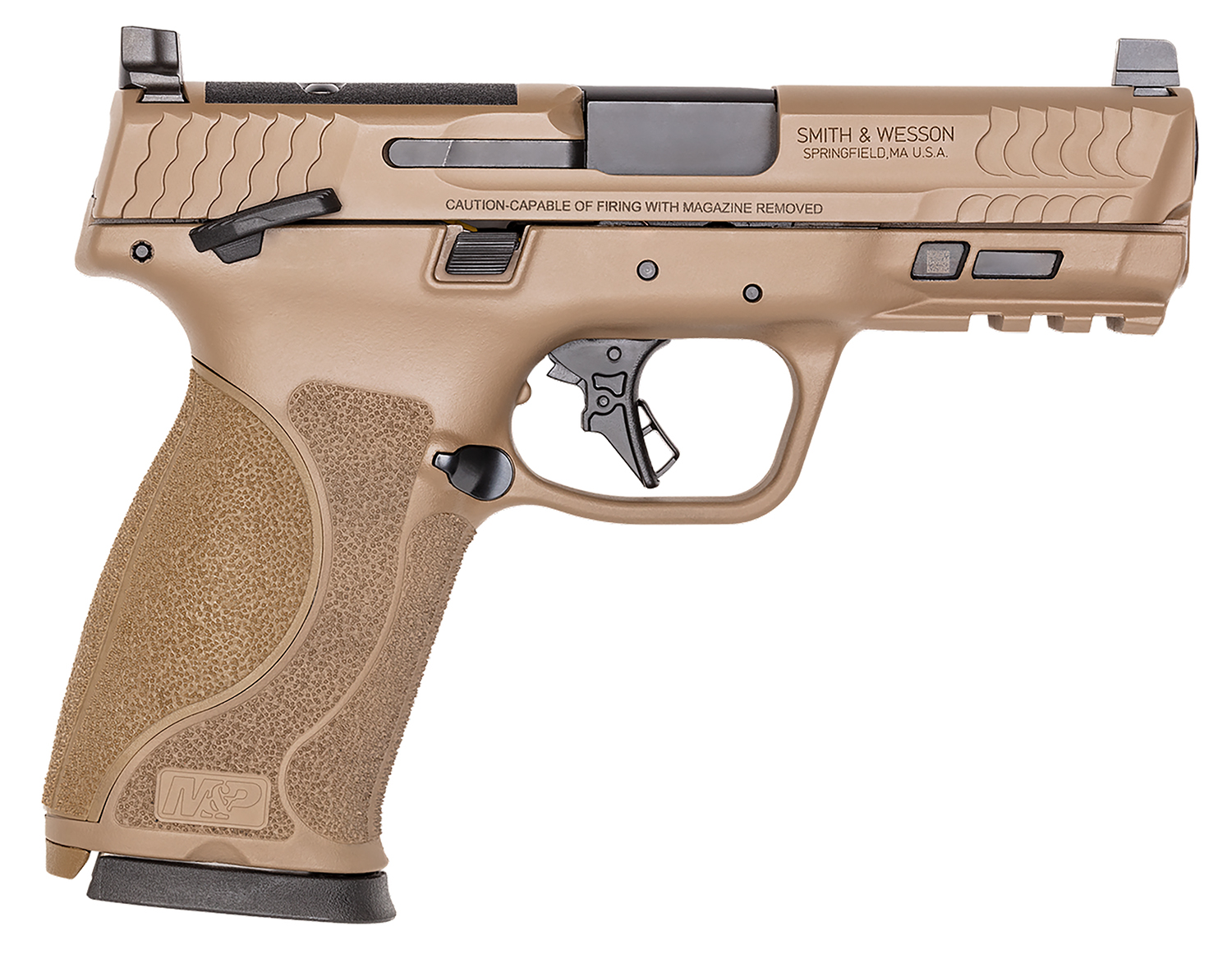 Smith & Wesson M&P10mm M2.0 OR FDE: 4" Barrel, Optic-Ready Slide, Flat-Face Trigger - Smith & Wesson - 10mm