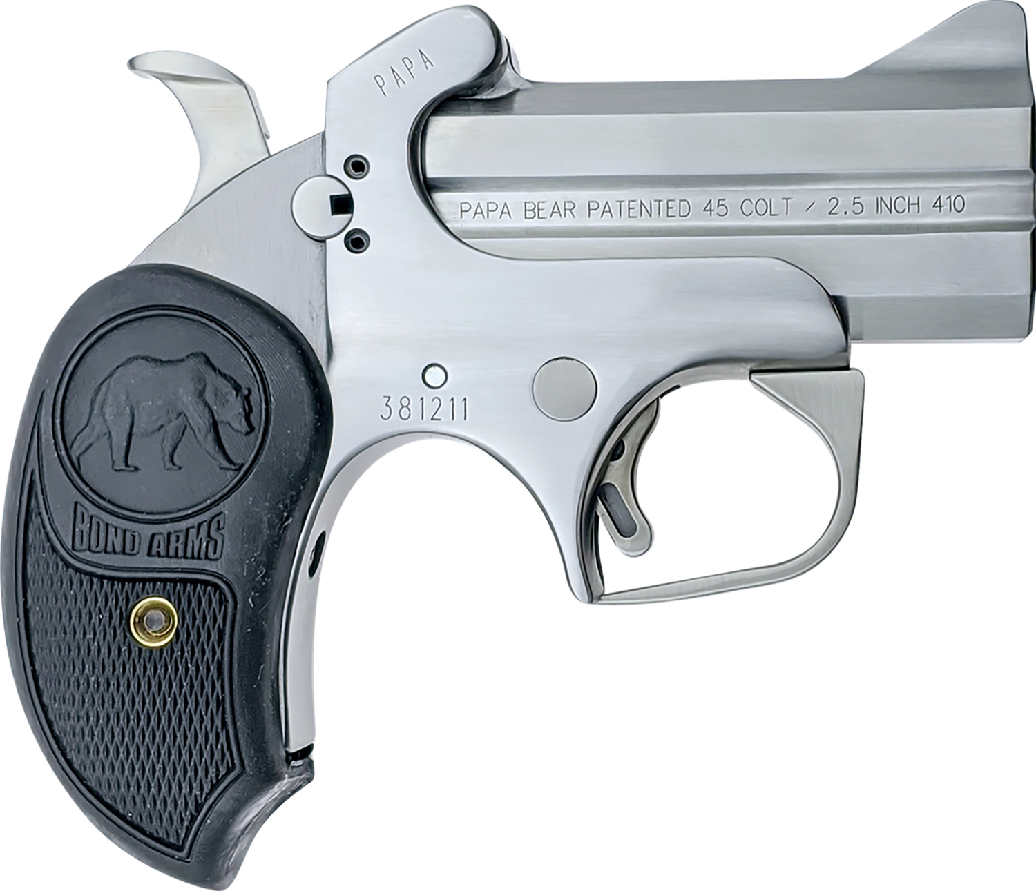 Bond Arms BAPB Papa Bear 45 Colt (LC)/410 Gauge 2rd 3" Stainless Steel...-img-0