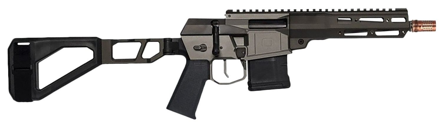 Q LLC MINIFIX300BLK8PST Mini Fix  300 Blackout 30+1 8 Black Anodized Tapered Threaded Barrel, Q-Sert Free-Float Handguards, Picatinny Rail Receiver, Black SBA3 Brace, Black Polymer Grips