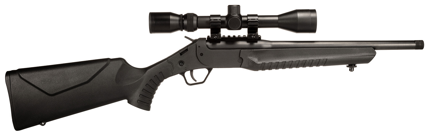 Rossi LWC0350-BKS LWC w/Optic 350 Legend 1rd 16.50" Black Oxide Threaded Barrel, Black Picatinny Rail Steel Receiver, Black Fixed Synthetic Stock