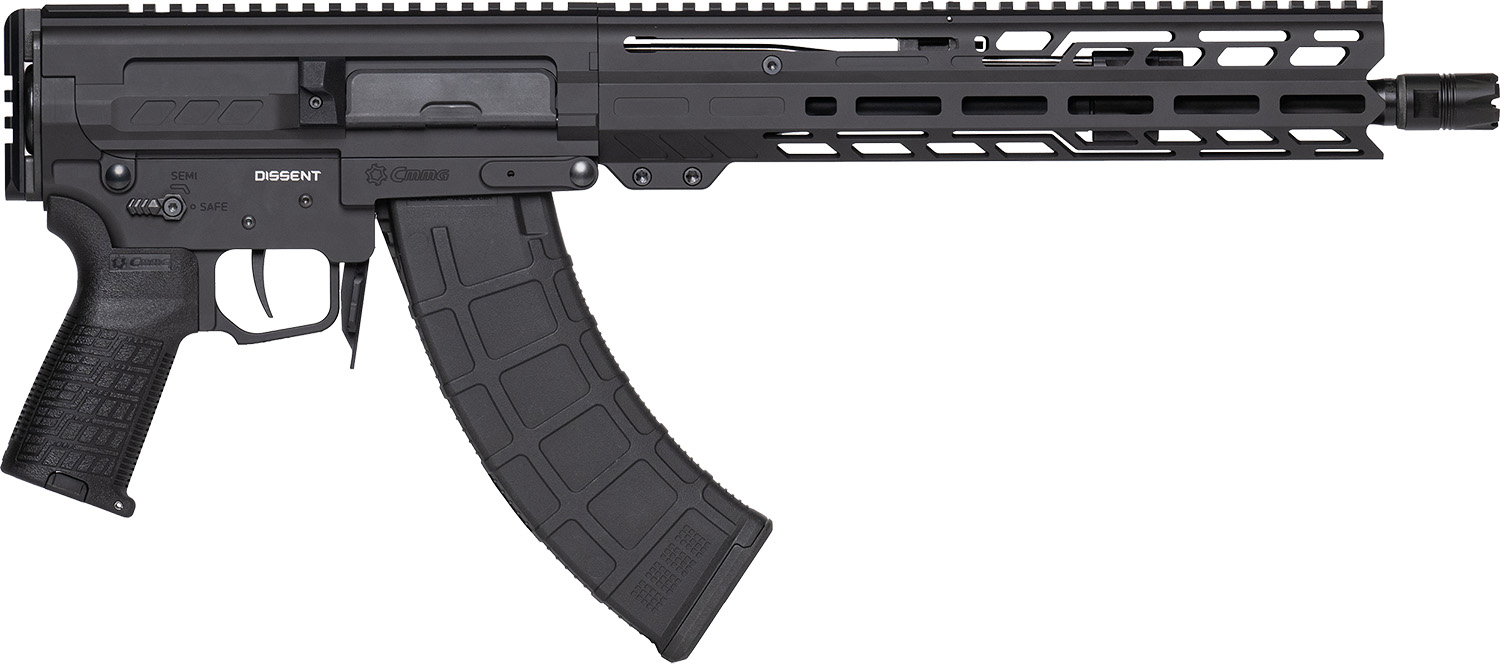 CMMG 86A8E0BAB Dissent MK47 7.62x39mm 12.5" Black Nitride M-LOK Rail