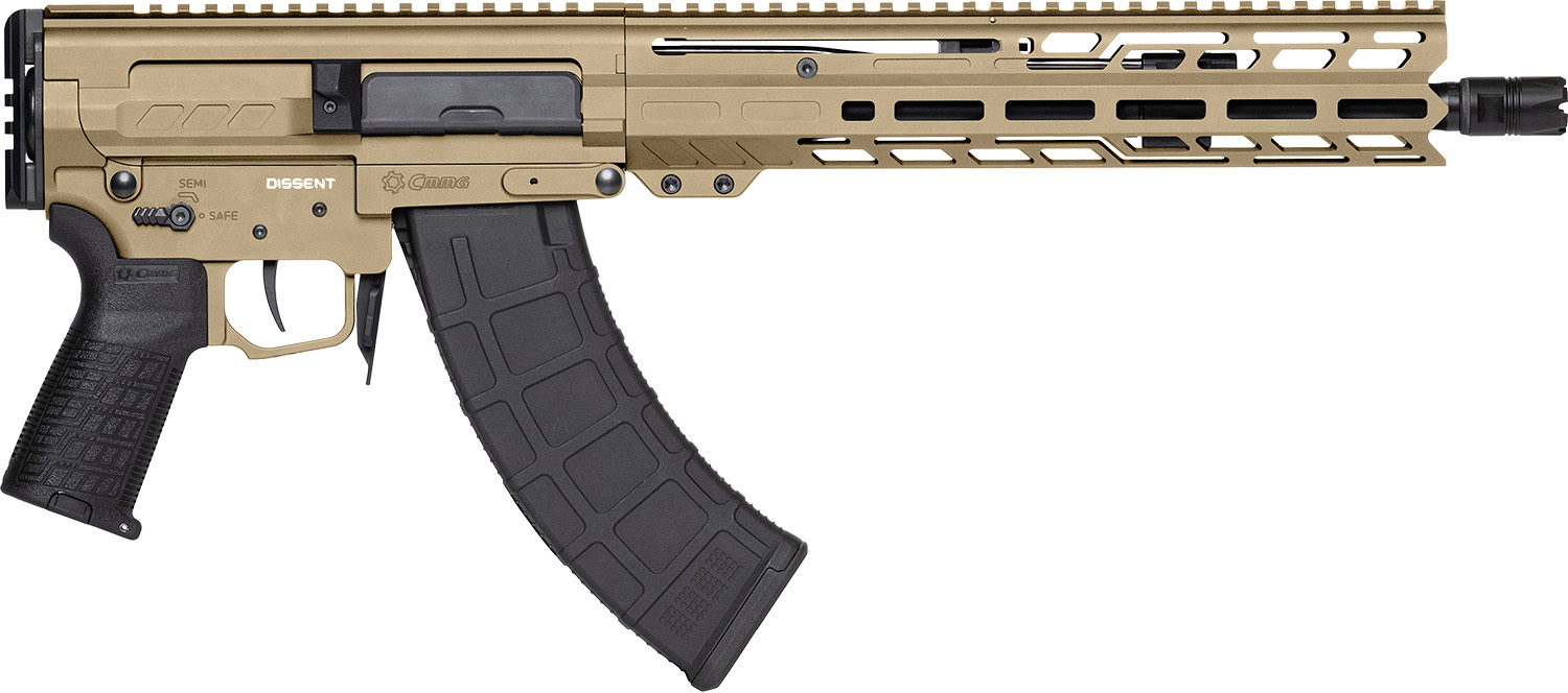 CMMG Dissent Mk47 7.62x39mm 12.5in 30rd Semi-Auto AR Pistol (86A8E0B-CT)