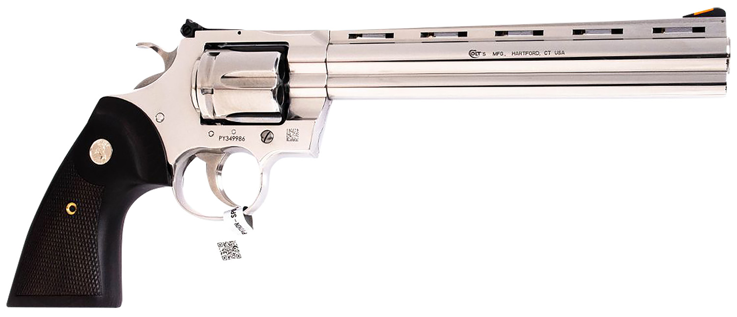 Colt Mfg PYTHONSP8WTS Python 357 Mag 6rd 8in. Stainless Vent Rib Barrel ...