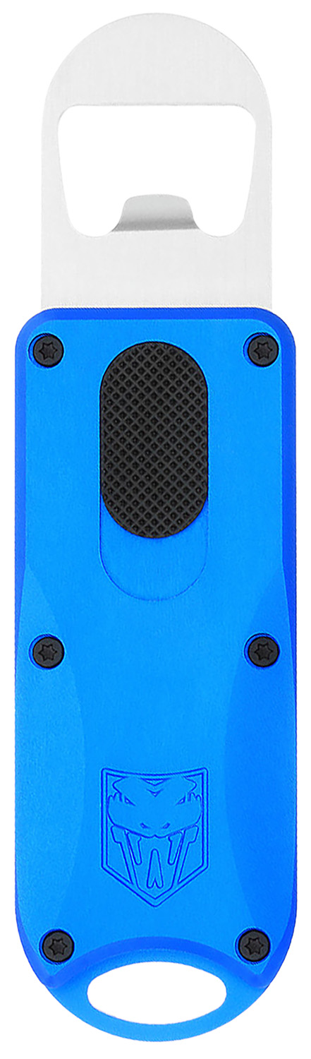 CobraTec Knives CTOTFBOBLU Bottle Opener  Blue Aluminum/Stainless Steel