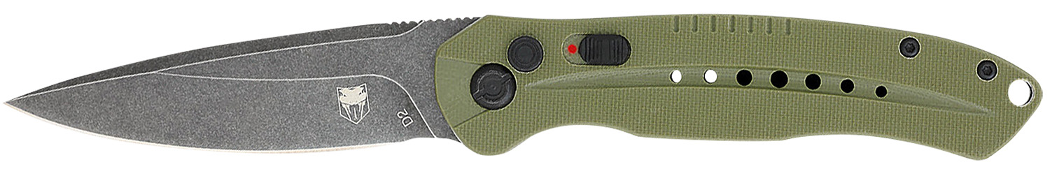 CobraTec ODGDIABLOAUTO Diablo 3.5" D2 Blade OD Green G10 Handle - CobraTec Knives for sale at TheGunDock