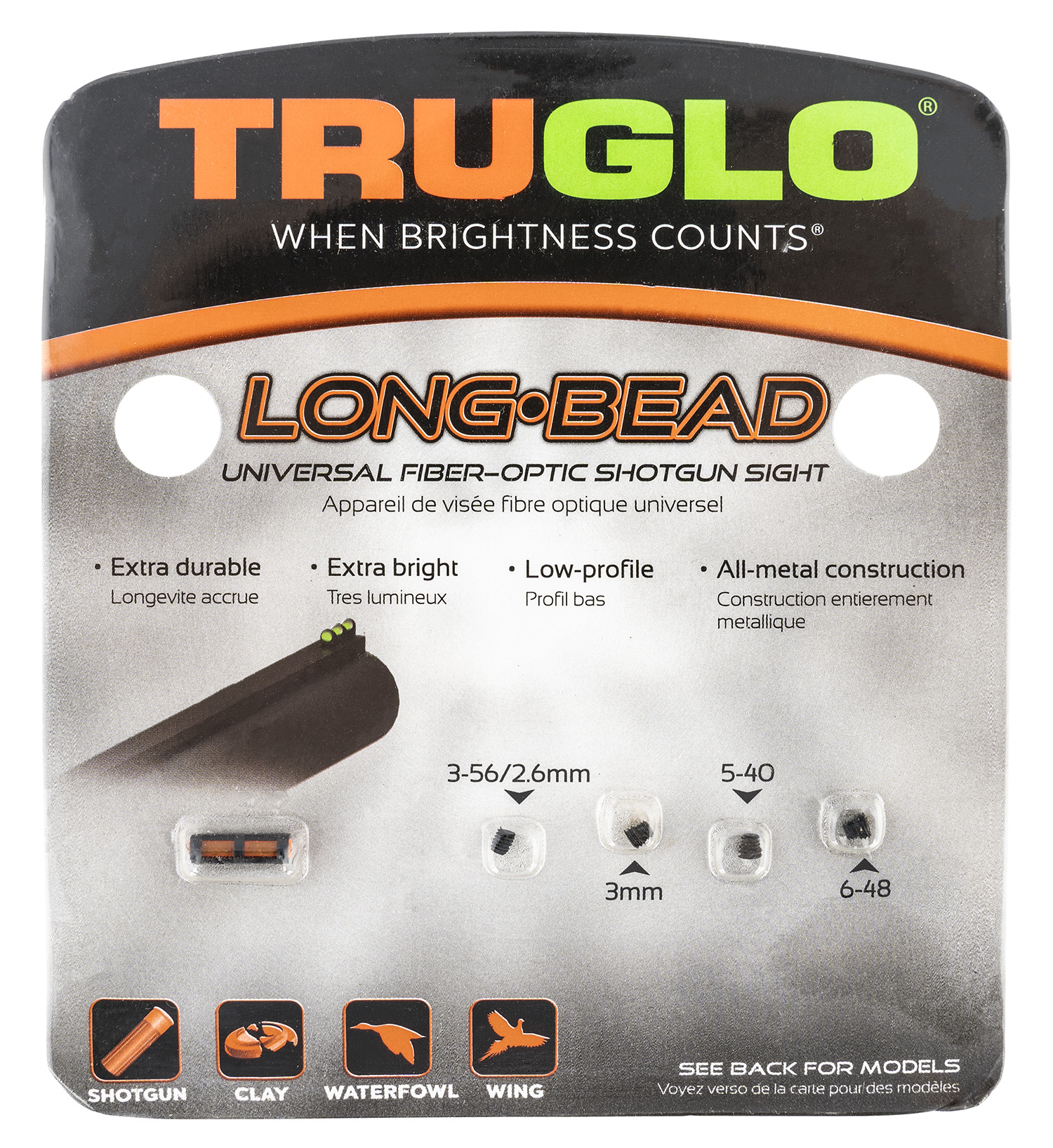 TruGlo Longbead Shotgun Sight - Red Universal TG947UR