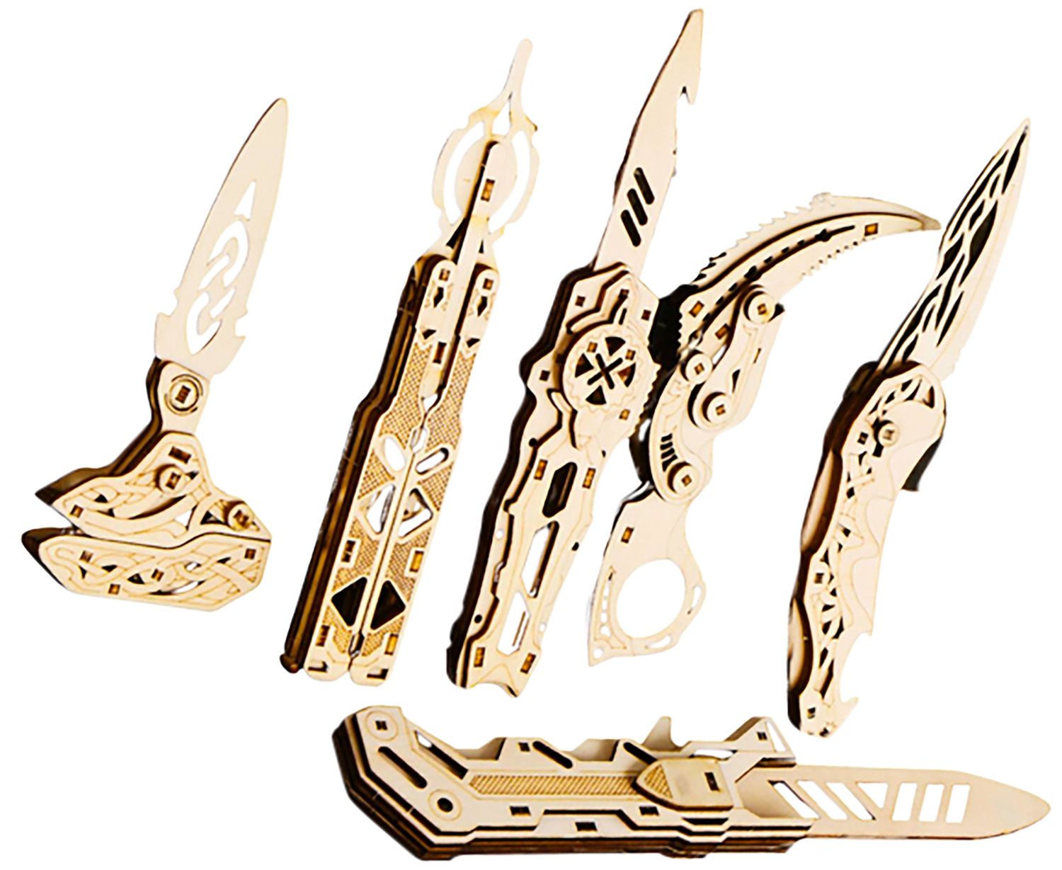 CAMP CBG-PZ-03K   WOOD KNIVES PUZZLES  SET OF 6