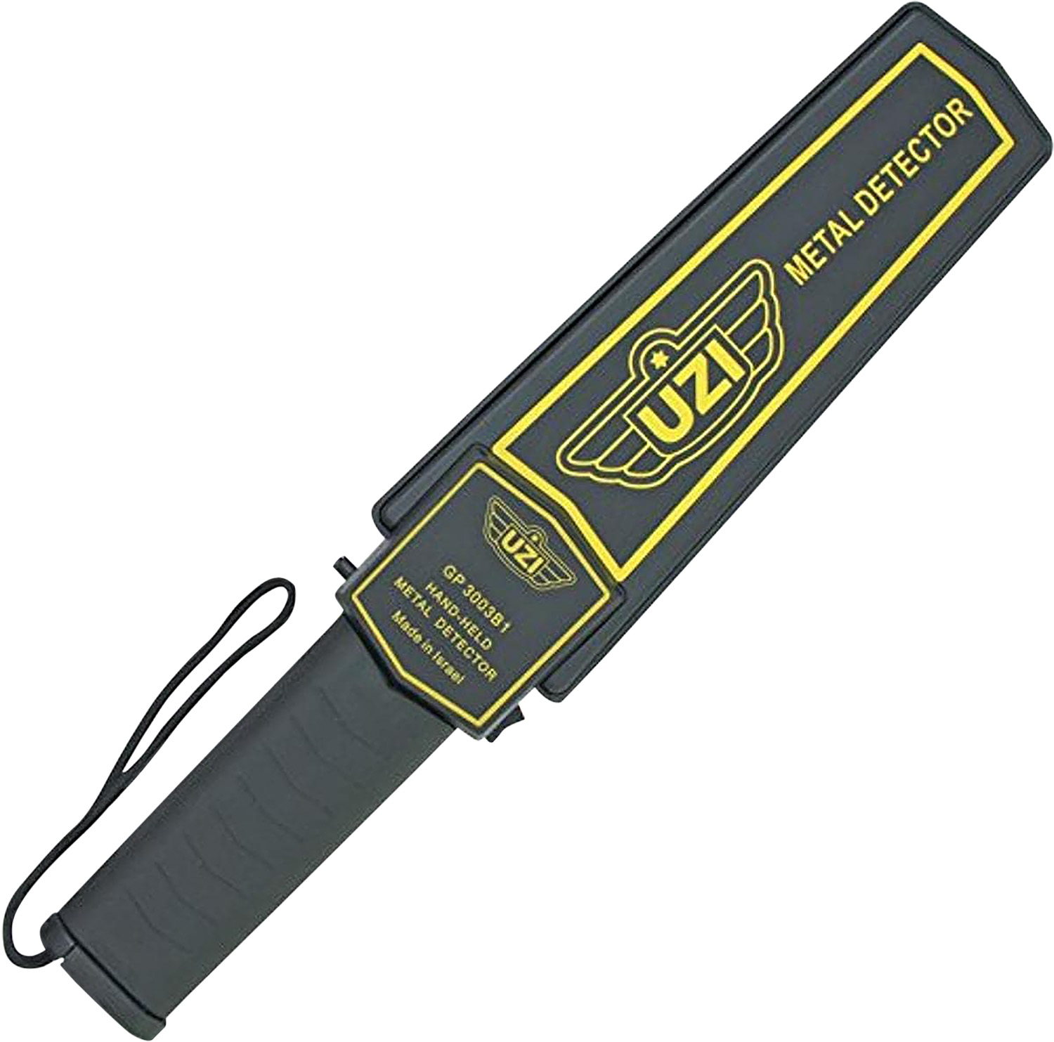 Uzi UZIHHSC1 Handheld Metal Detector Black/Yellow High-Impact Plastic