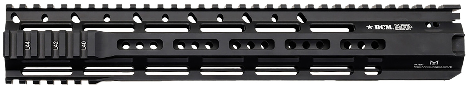 BCM RAIDERM13556Black Raider-M13 Rail Black Anodized 13.00" M-LOK Free-Floating Style Made Of Aluminum For AR-Platform