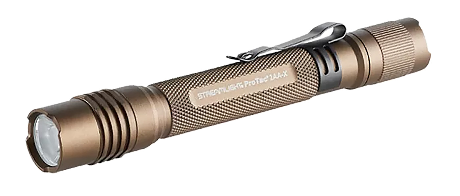 Streamlight ProTac 2AA-X USB 550-40 Lumens Coyote Flashlight (88137) - Streamlight - 40/500 LUMENS (LITHIUM POLYMER)/18/270 LUMENS (AA)