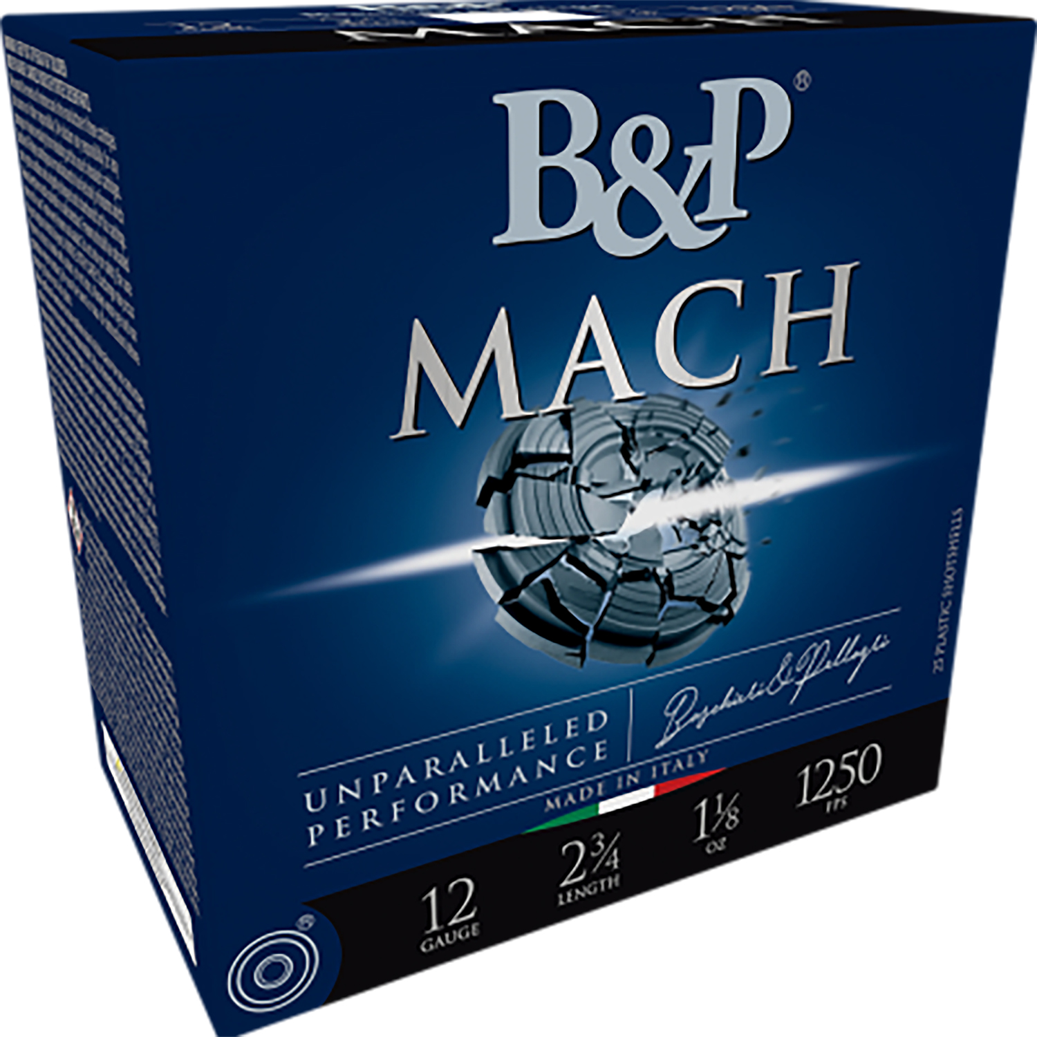 B&P Ammunition 12B78F27 Mach 12 Gauge 2.75" 7/8 Oz 7.5 Shot 25 Per Box/ 10 Case