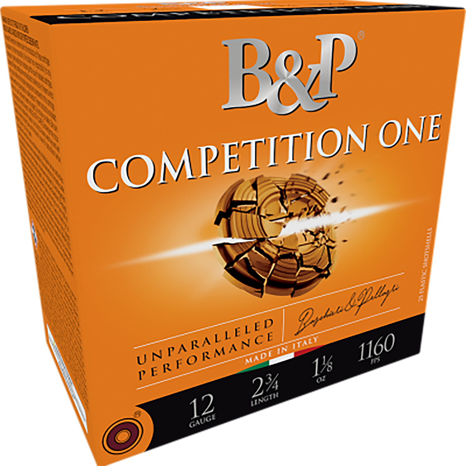 B&P Competition One Shotshells 12ga 2-3/4 1-1/8 oz 1160fps #8 25/ct