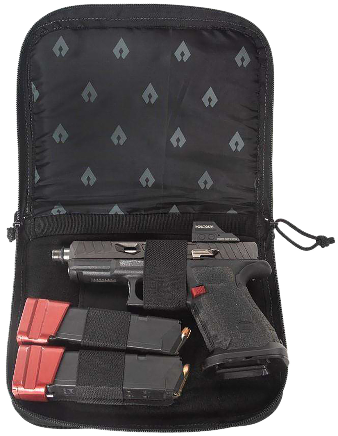 Advance Warrior Solutions SPC9 Single Pistol Case 9.50" Long Black Durable Soft Fabric Compatible W/ Most Standard Sized