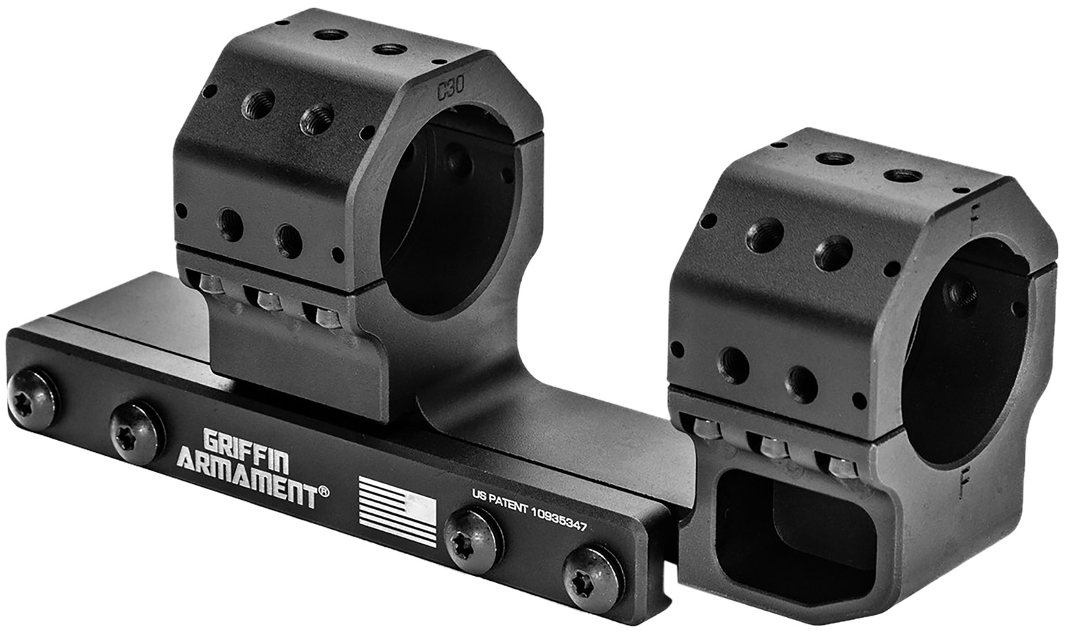 Griffin Armament GSMC1425H34MM 34mm Cantilever Mount Black Anodized 15 MOA