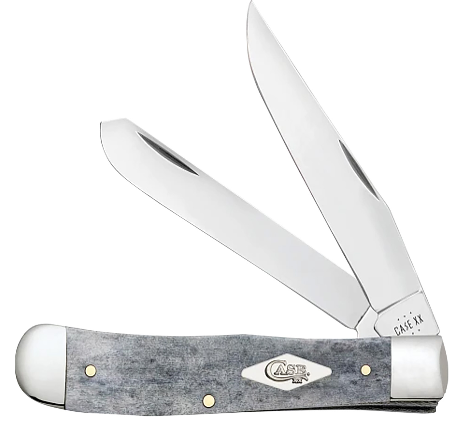 Case Trapper Folding Knife, Tru-Sharp Stainless Steel, Gray Bone Handle