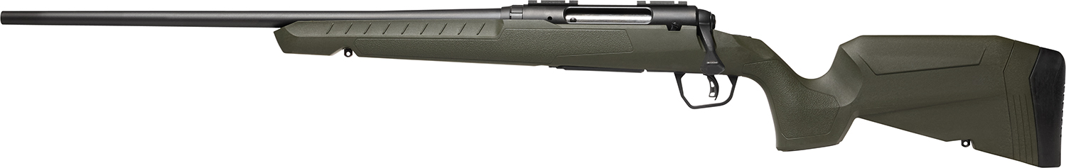 Savage Arms 32075 Axis 2  7mm-08 Rem 4+1 22" Matte Black Sporter Barrel, Matte Black Drilled & Tapped Steel Receiver, Fixed Green Synthetic Stock, Left Hand