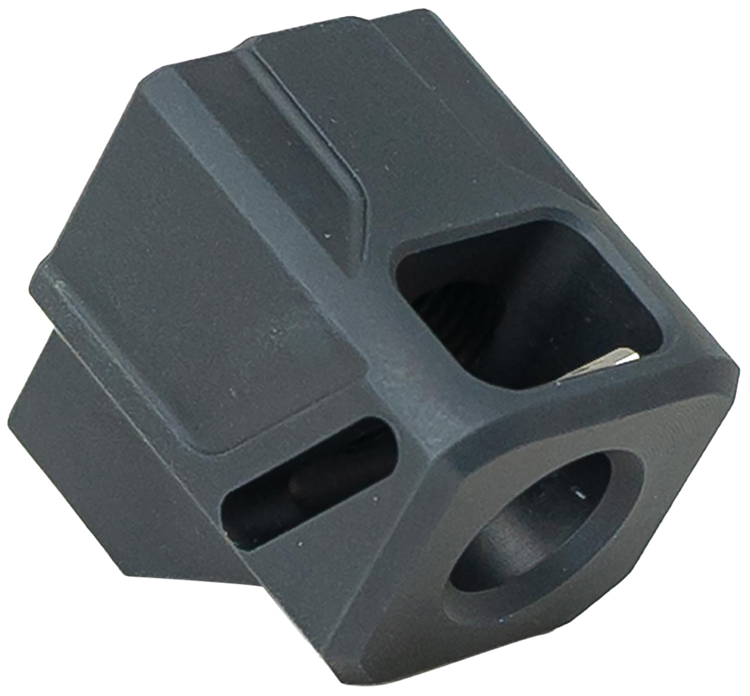 Faxon Firearms FFPACOMPDSG01 EXOS-513 Compensator Black Nitride 6061 Aluminum 1/2"X28 Threads 1.10" OAL Compatible W/ Gl