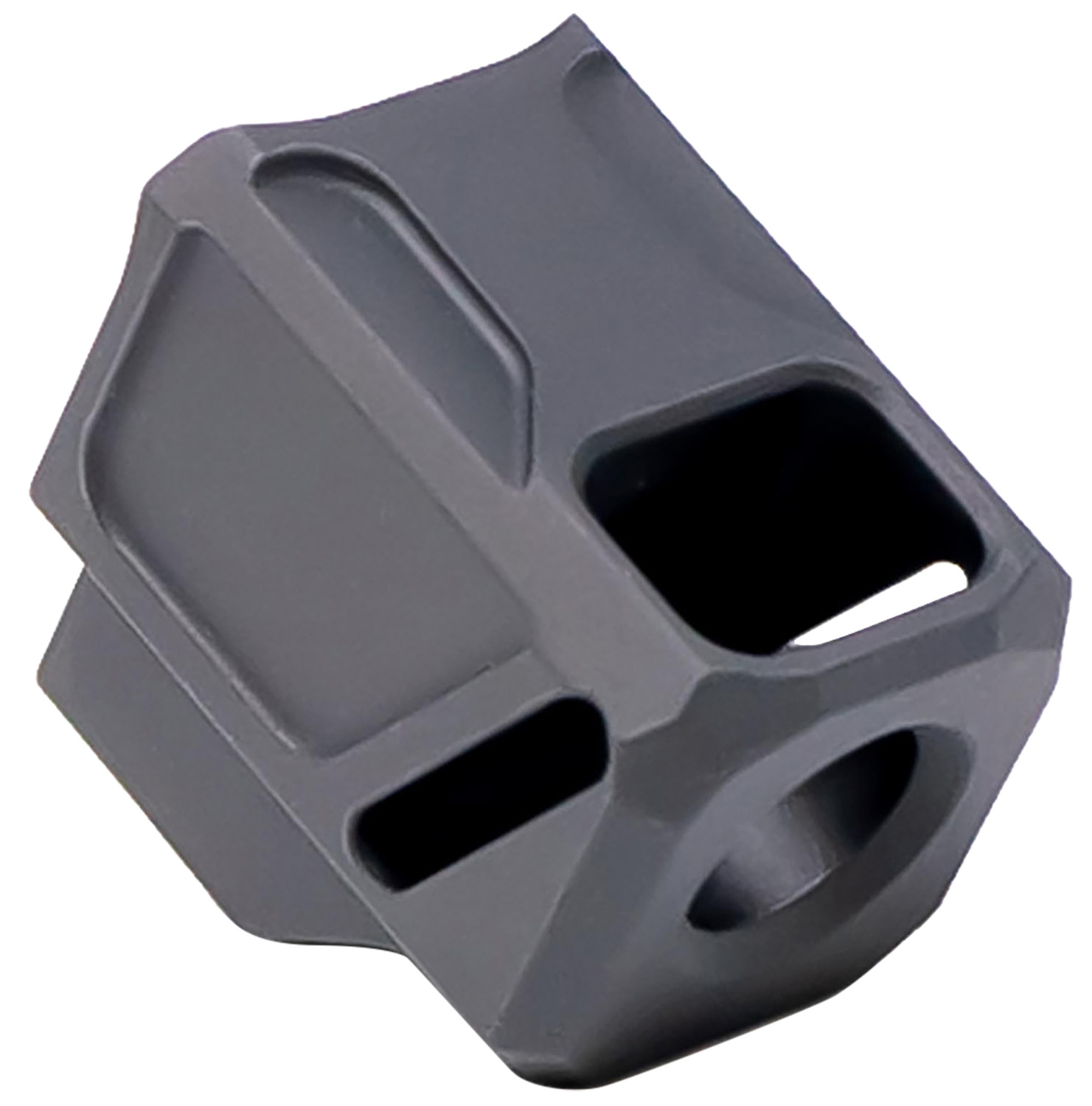 Faxon Firearms FFPACOMPSSG02 EXOS-533 Compensator Black Nitride 6061 Aluminum 1/2"X28 Threads 1.218" OAL Compatible W/ G