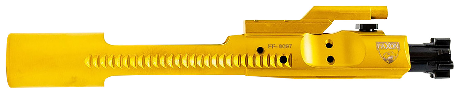 Faxon Firearms FF556BCGCNITRIDETIN M16 5.56 Bolt Carrier Group  .223 Rem/5.56 NATO TiN PVD Coated 9310 Steel For AR15/M16