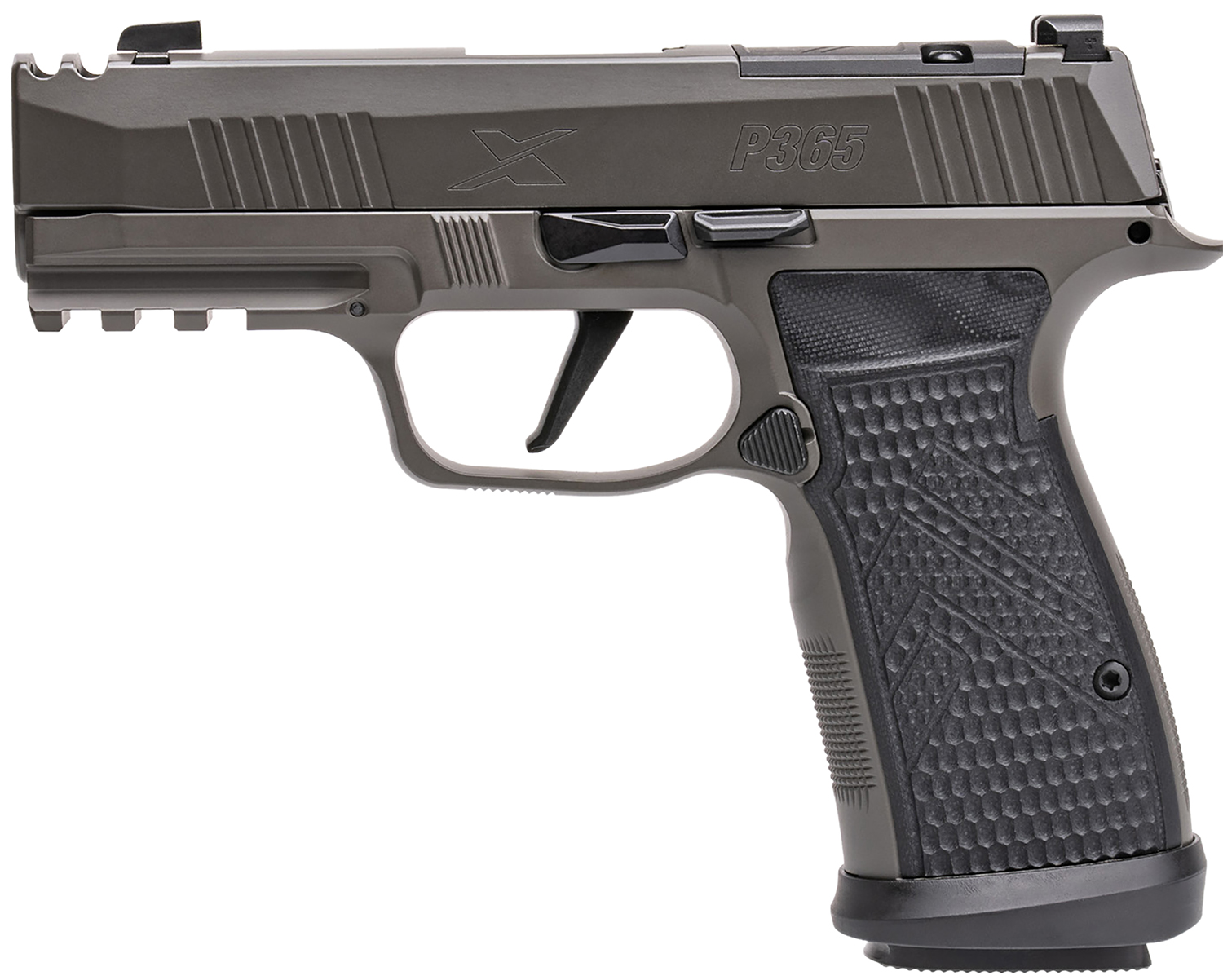 Sig Sauer 365AXGCA9LEGION10 P365 AXG Legion 9mm 10+1 3.10 Compact Frame Legion Gray Cerakote Stainless Steel Slide G-10 Grip