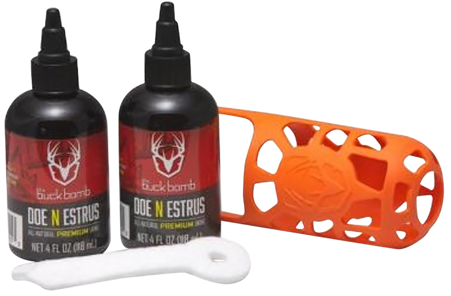 Buck Bomb Primetime Rut Kit - 4 oz. Doe N Estrous, Scent Hammock, Scent Wicks - HS Precision