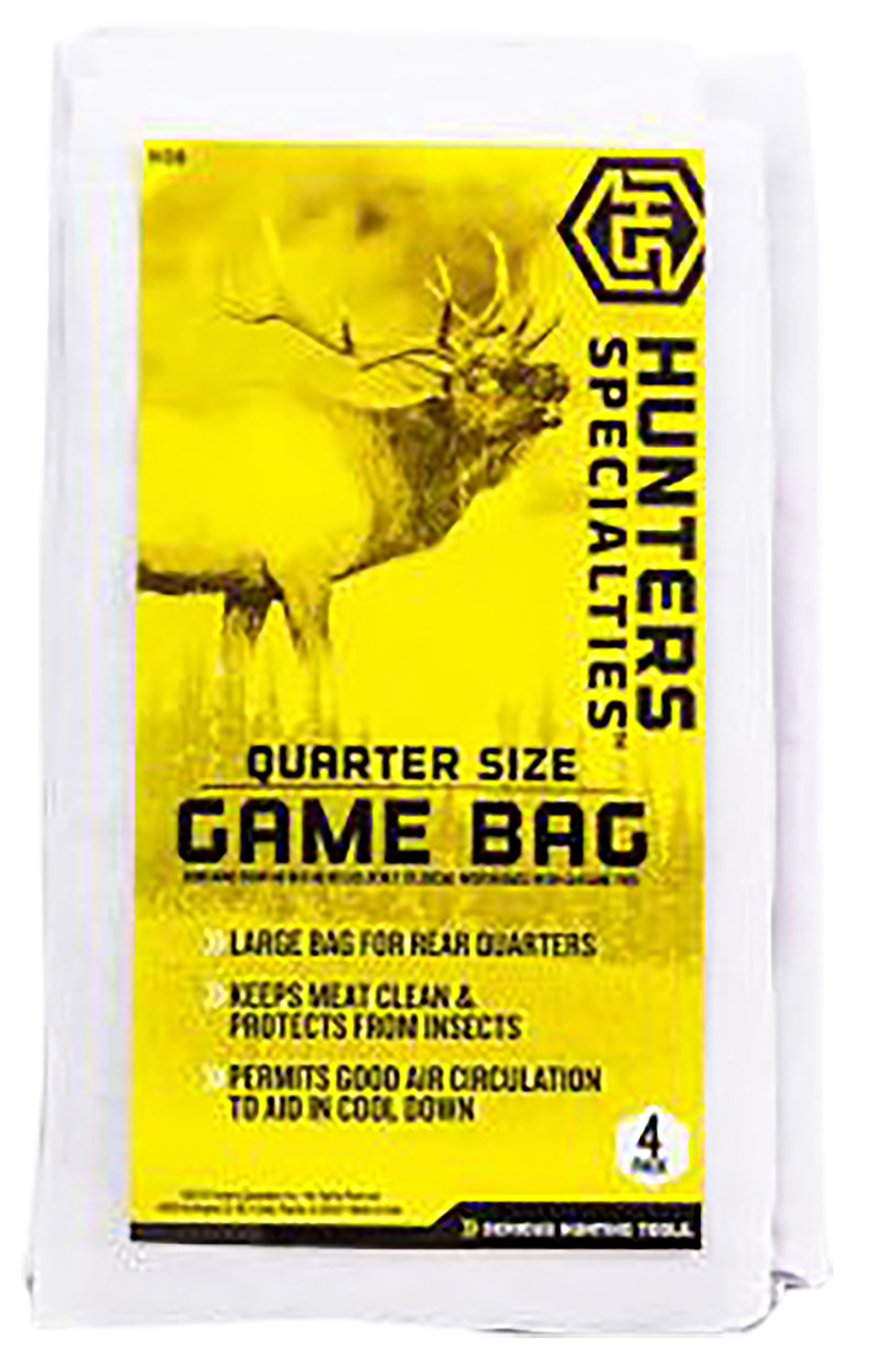 Hunters Specialties HS01238 Quarter Size Game Bag 4-Pack 40"x48" White