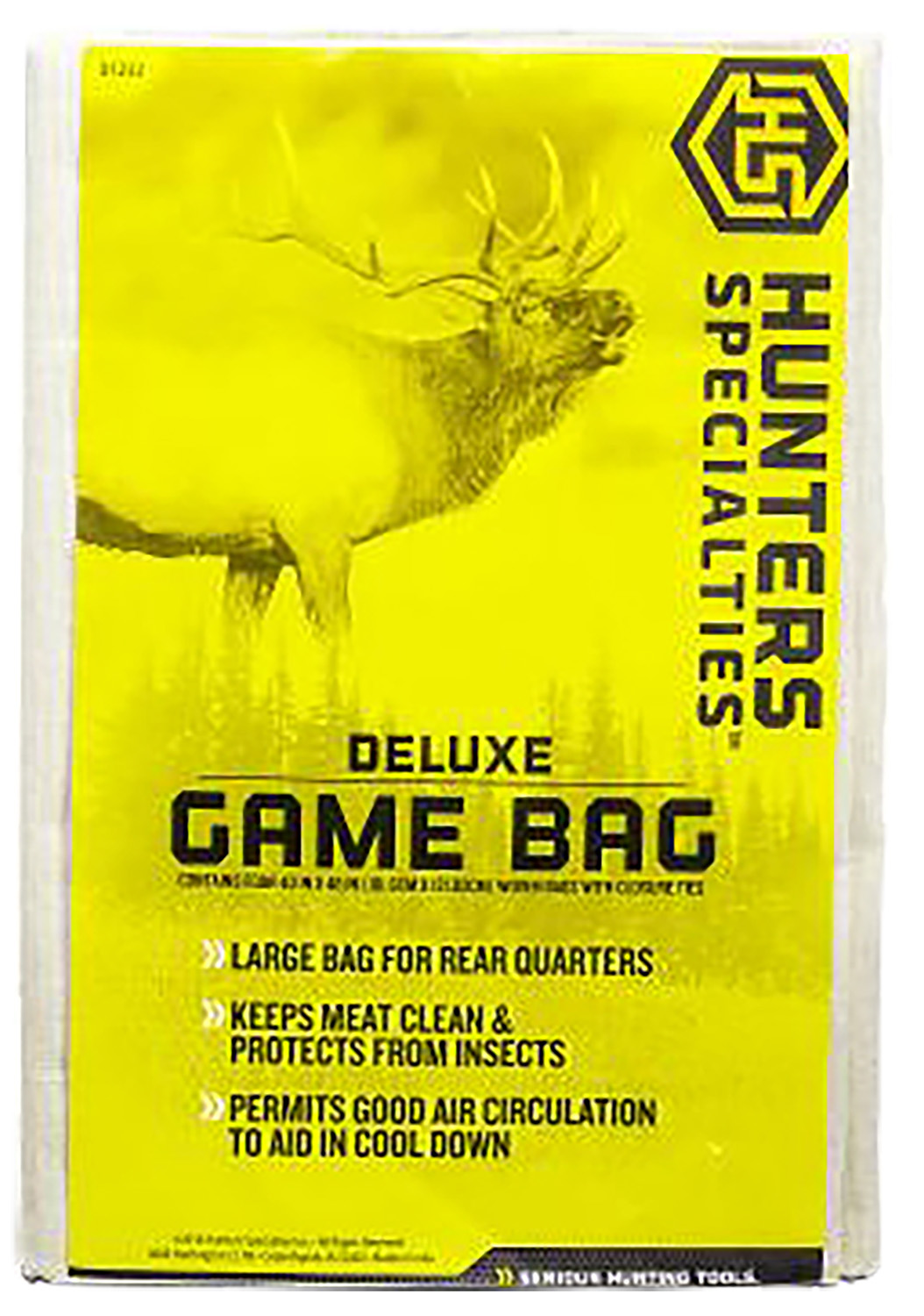 HS Game Hanging Bag Deluxe Heavy Duty 40"x48" Reusable - Meat Air Fresh & Clean - Washable & Includes Ties