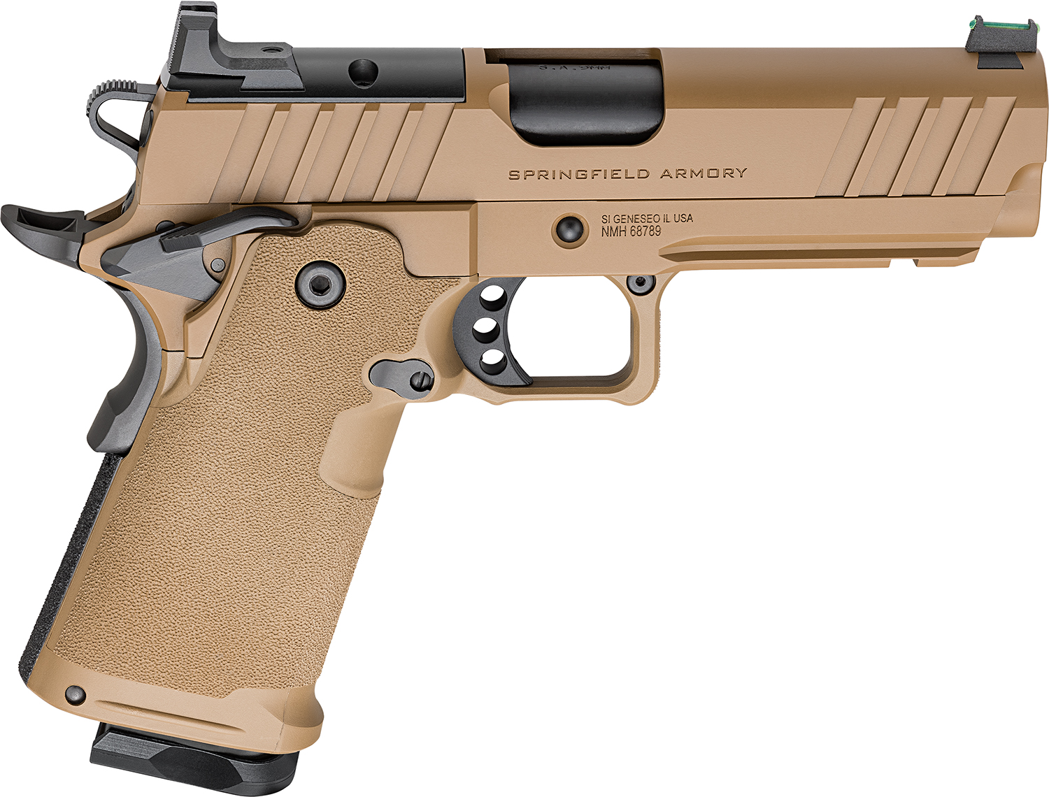 Springfield PH9117AOSCBLC 1911 9MM Pistol 10+1 Tritium Sights Coyote Brown - Springfield Armory - 9mm