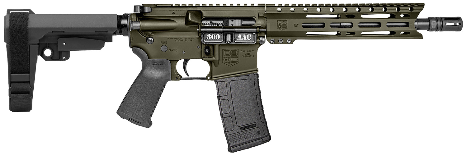 Diamondback DB1916B101 DB15 300 AAC 30+1 10" OD Green Cerakote Heavy...