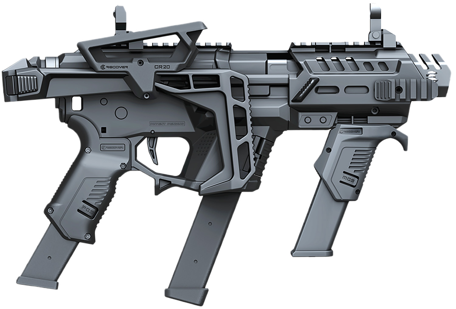 Recover Tactical PIXPMGFST01 Metal Front Guard Folding Stock Black