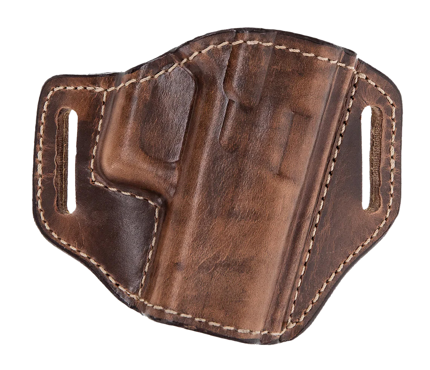 Bianchi 27410 Remedy Weathered Tan Leather Belt Slide Holster 4" RH