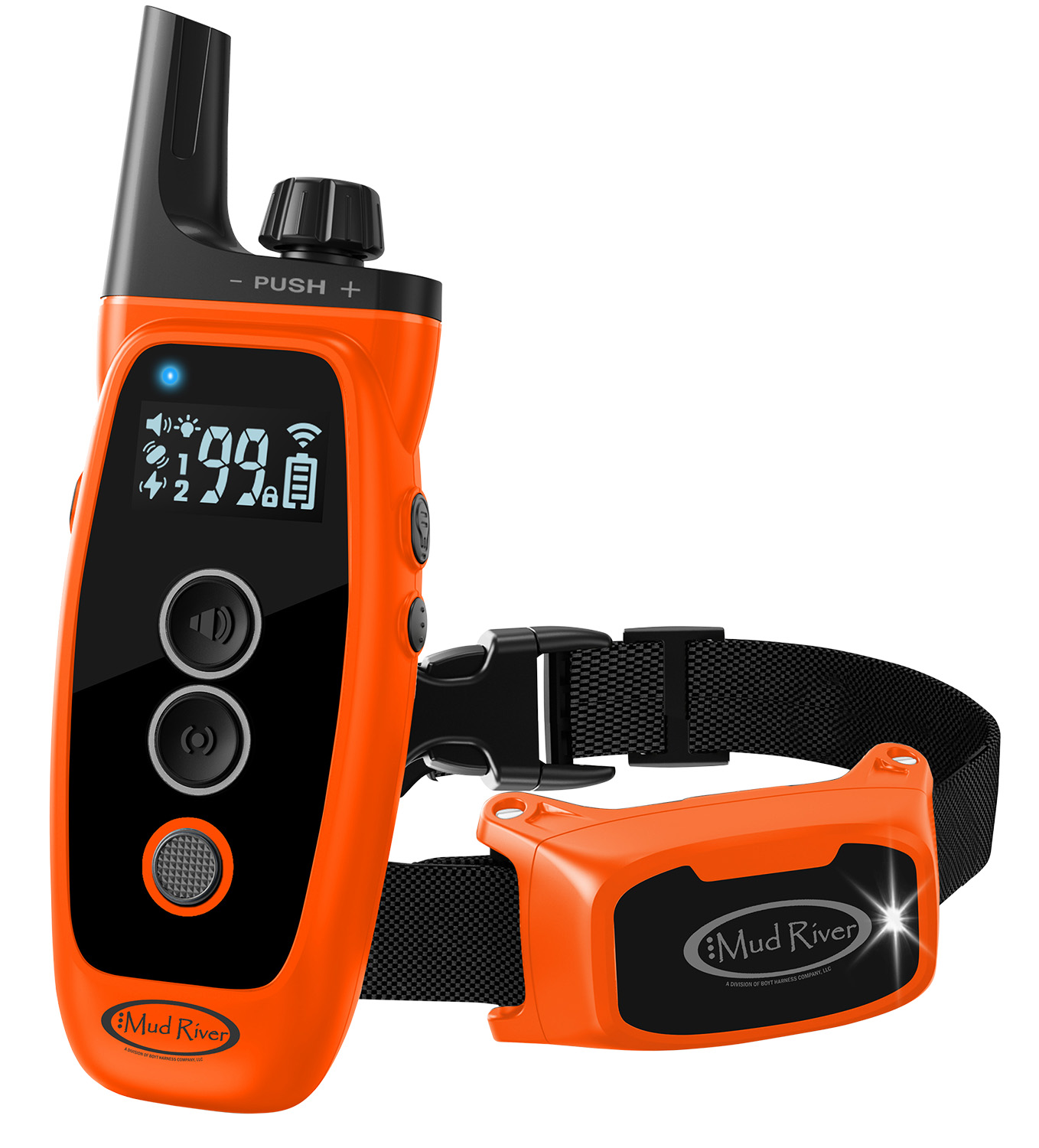 Boyt Harness 38107 MR 1000 Training Collar Dog Black/Orange w/ Remote