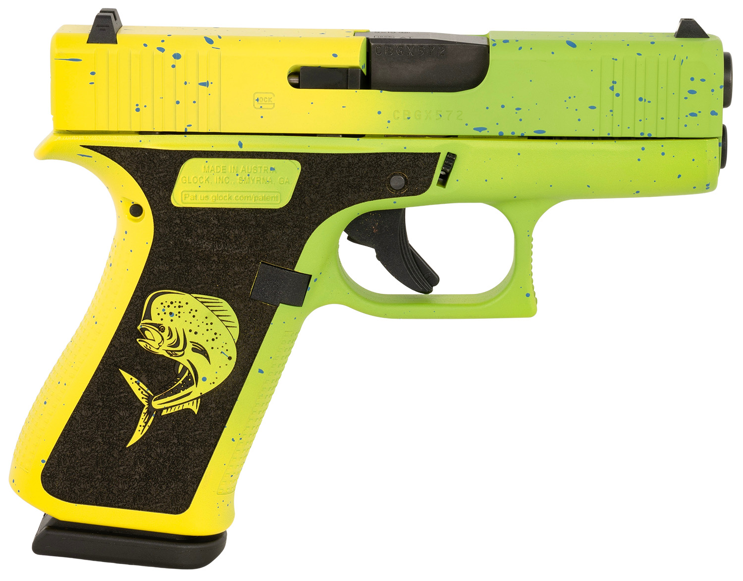 Glock PX4350204MAHIWG G43X 9mm 10+1 3.41" Black Mahi Cerakote Slide