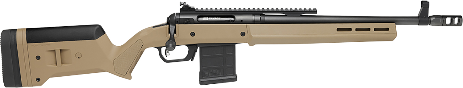 Savage Arms 58190 110 Scout Full Size 300 Blackout 10+1  16.50" Flat Dark Earth Threaded Barrel, Picatinny Rail Carbon Steel Receiver, Magpul Hunter Synthetic Stock