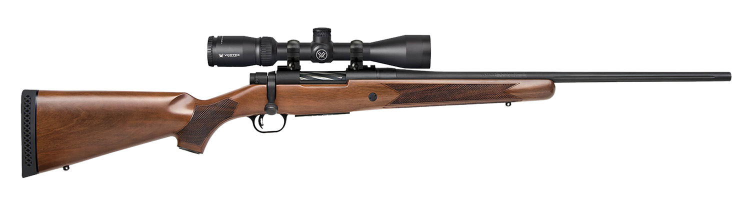 Mossberg 28213 Patriot  Full Size 400 Legend 4+1 20" Matte Blued Fluted Threaded Barrel, Drilled & Tapped Matte Blued Stainless Steel Receiver, Walnut Fixed Wood Stock 3-9x40mm Duplex, Right Hand