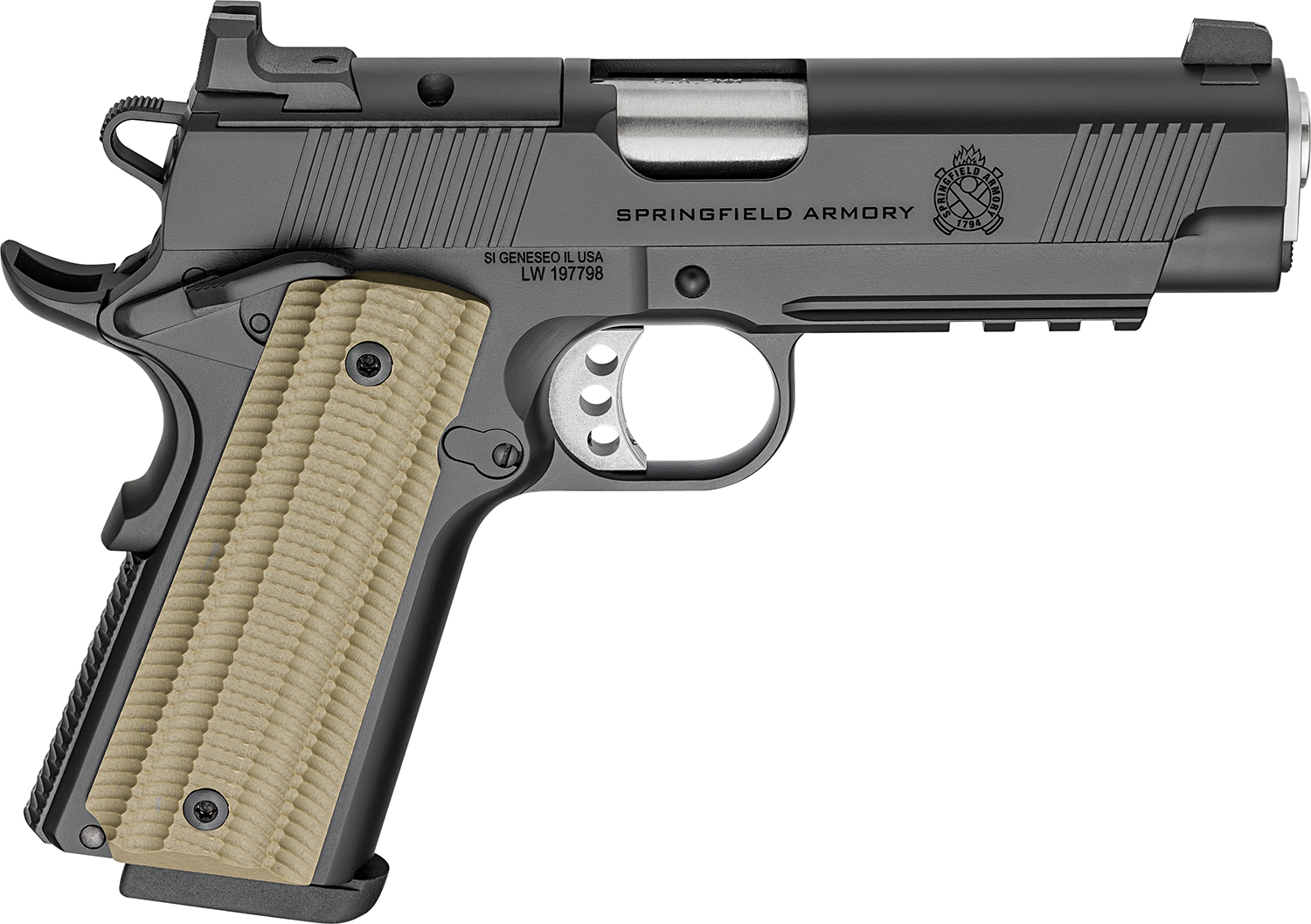 Springfield PO9227AOS 1911 Operator 9mm 4.25" Black, G10 Grips, Optics Ready - Springfield Armory - 9mm