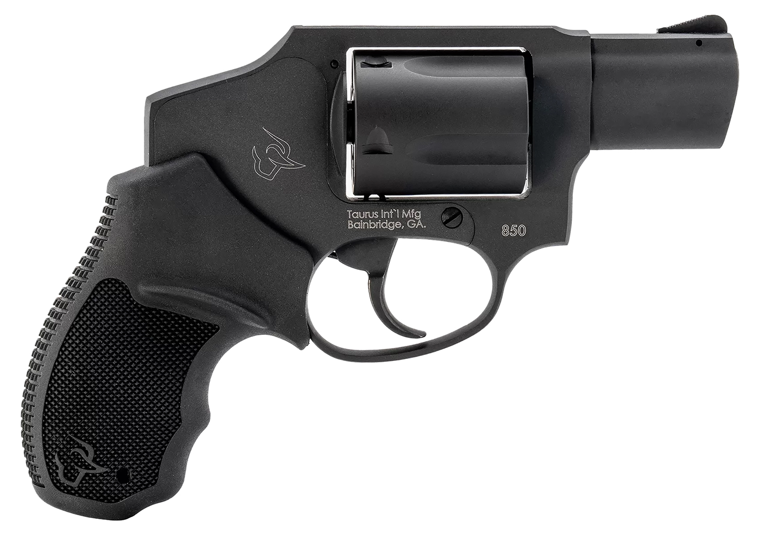 Taurus 2-850121 850  Small 38 Special 5 Shot 2 Matte Black Alloy Steel Barrel, Cylinder & Frame, Black Rubber Grip, Transfer Bar Safety, Concealed Hammer